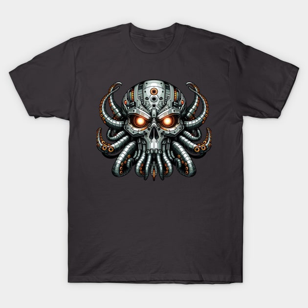 Biomech Cthulhu Overlord S01 D51 T-Shirt by Houerd